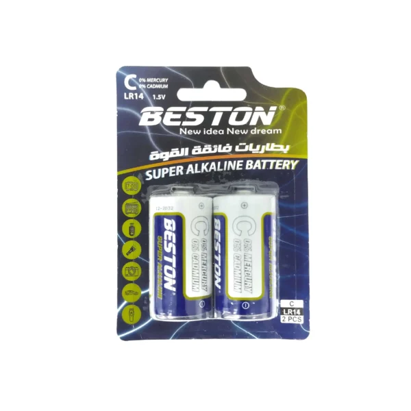 BESTON LR14 Alkaline C Battery 1.5V 2 PCS