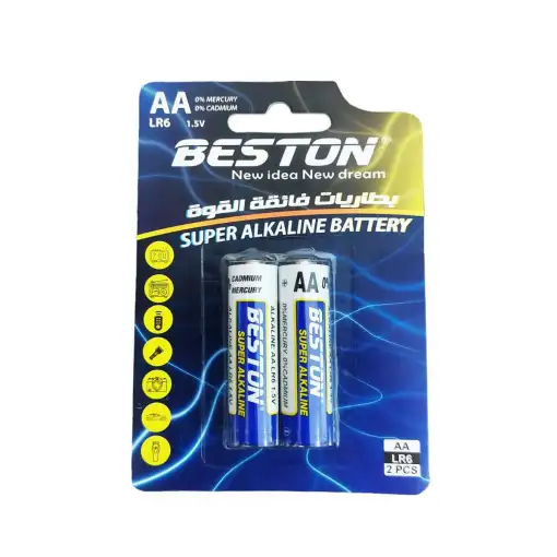 BESTON LR6 Alkaline AA Battery 1.5V 2 Pcs