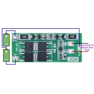 Lithium Battery Charger Protection Module (BMS) 2S 20A 8.4V (Balanced Version) - Image 2