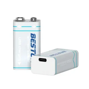 BESTON 9VC-10CV USB Rechargeable Lithium Battery 9V 1000mAh
