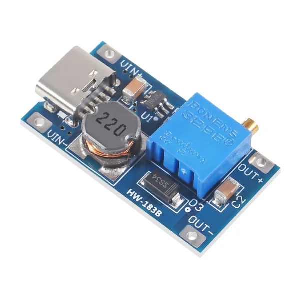 MT3608 DC-DC Step Up Power Boost Module 2A with Type-C USB