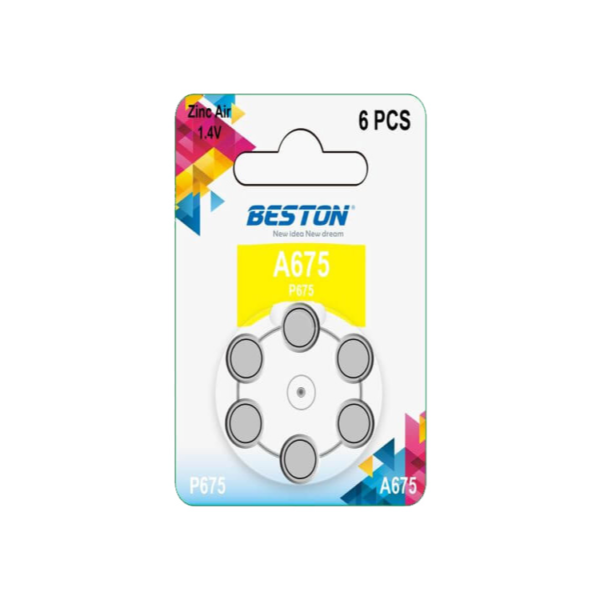 BESTON A675/P675 Hearing Aid Batteries 1.4V 6pcs