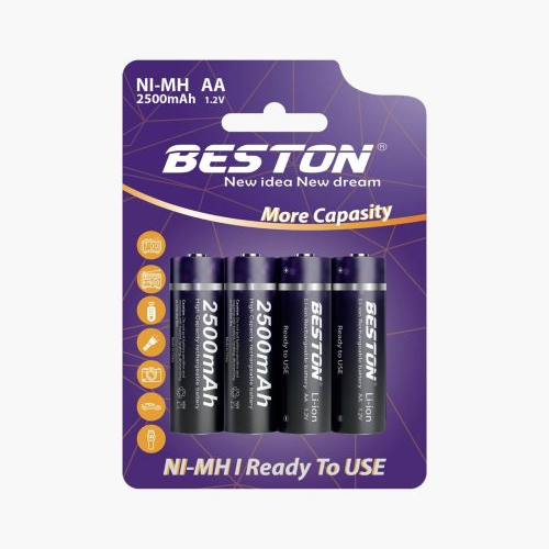 Beston Rechargeable AA Battery 2500mAh 1.2V 4 PCS