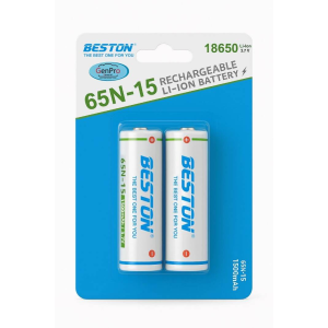 Beston 65N-15 Rechargeable 18650 Li-ion Battery 1500mAh 2pcs