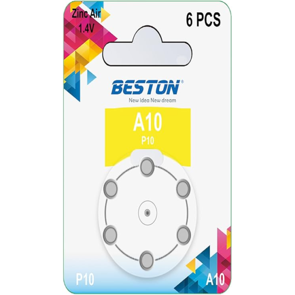 BESTON A10/P10 Hearing Aid Batteries 1.4V 6pcs