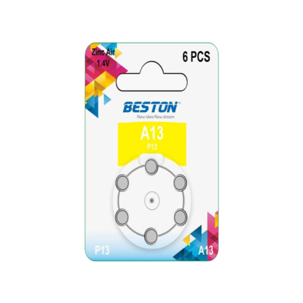 BESTON A13/P13 Hearing Aid Batteries 1.4V 6pcs