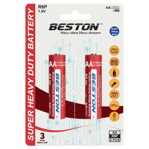 BESTON R6S Super Extra Heavy Duty AA Battery 1.5V 2pcs