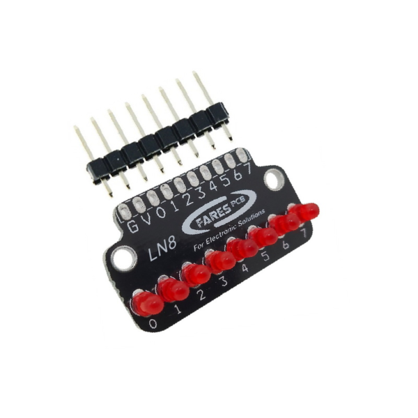 LN8 8-bit Active Low Red LED Display Module