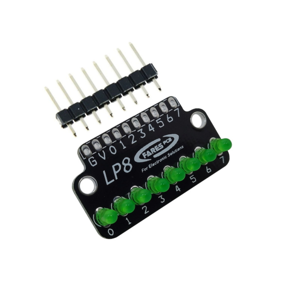 LP8 8-bit Active High Green LED Display Module