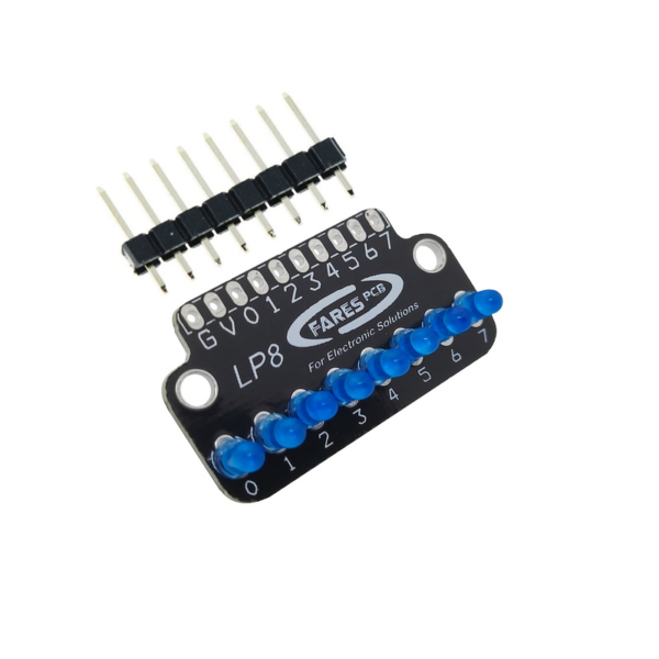 LP8 8-bit Active High Blue LED Display Module