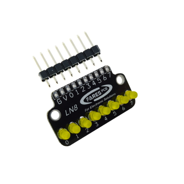 LN8 8-bit Active Low Yellow LED Display Module