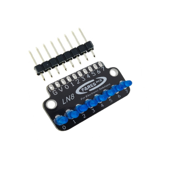 LN8 8-bit Active Low Blue LED Display Module