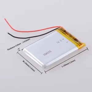 LIPO Battery Cell 503450 Rechargeable 3.7V 1200mAh Wire Solder