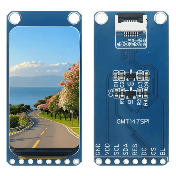 TFT LCD Display 1.47 ST7789 SPI 8 Pin ″ 172x320mm – Unsoldered