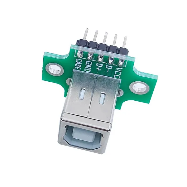 USB Type B Female to Pin Header (Vertical Type)