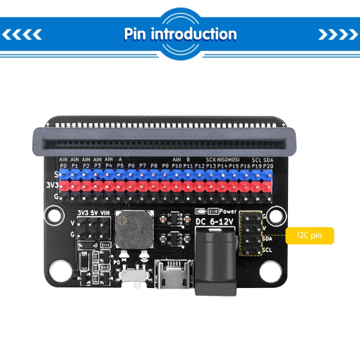 Expansion Board For BBC Micro Bit V2.2 With Acrylic Case
