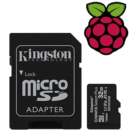Micro SD 32GB Loaded Raspbian OS for Raspberry PI 5 With Adapter