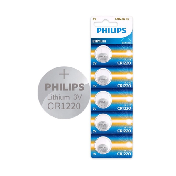 PHILIPS Coin Cell Battery CR1220 3V Lithium