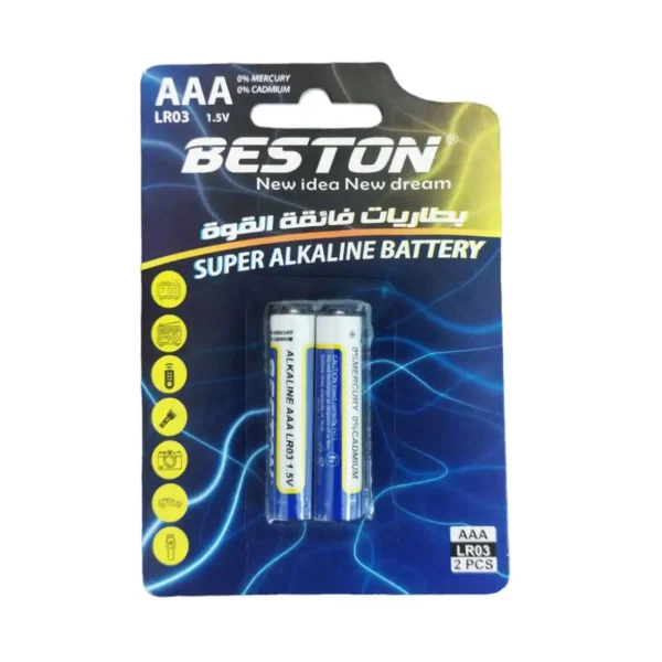 BESTON LR03 Alkaline AAA Battery 1.5V 2 Pcs