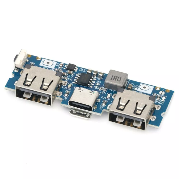 Dual USB 5V 2.4A Micro/Type-C USB Power Bank 18650 Charging Module with IP5407 IC