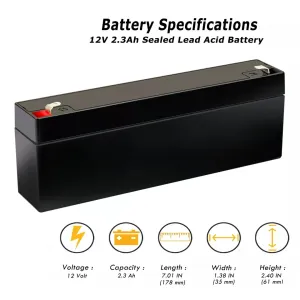 Acid Battery 12V 2.3Ah Made in Malaysia
