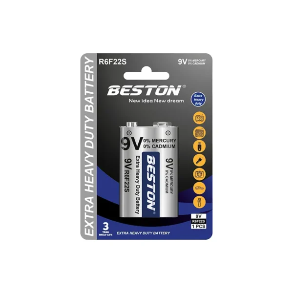 'BESTON R6F22S Extra Heavy Duty Battery 9V (CARD)