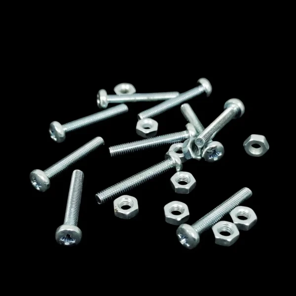 'M4 Screw 4X25mm with Nut 10Pcs