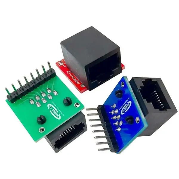 RJ45 to Pin Header Horizontal Plugging Breakout Board