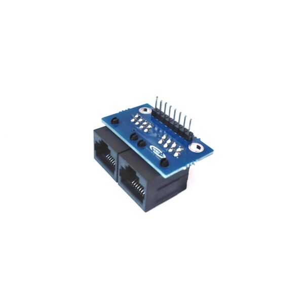 Dual RJ45 Ethernet Connector Breakout Board with Pin Header